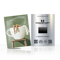 Minimalist Coffee Wall Art – Surreal Morning Scene Aluminium Print | MagnetArt