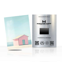Minimal Coastal House Wall Art – Pastel Beach Aluminium Print | MagnetArt