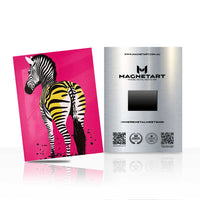 Pop Art Zebra Wall Art – Bold Pink Animal Aluminium Print | MagnetArt