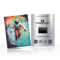 Cosmic Drift Astronaut Metal Wall Art