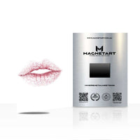 Pink Lips Metal Wall Art – Modern Feminine Line Art Magnetic Aluminium Print | MagnetArt