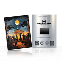 Brandenburg Gate Night Metal Wall Art – Berlin Landmark Moonlight Aluminium Poster | MagnetArt