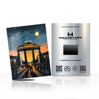 Brandenburg Gate Night Glow Metal Wall Art – Berlin Landmark Aluminium Poster | MagnetArt