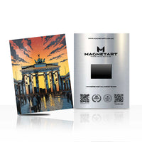 Brandenburg Gate Sunset Metal Wall Art – Iconic Berlin Cityscape Aluminium Poster | MagnetArt