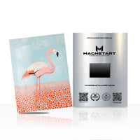 Minimal Flamingo Wall Art – Tropical Pastel Bird Aluminium Print | MagnetArt