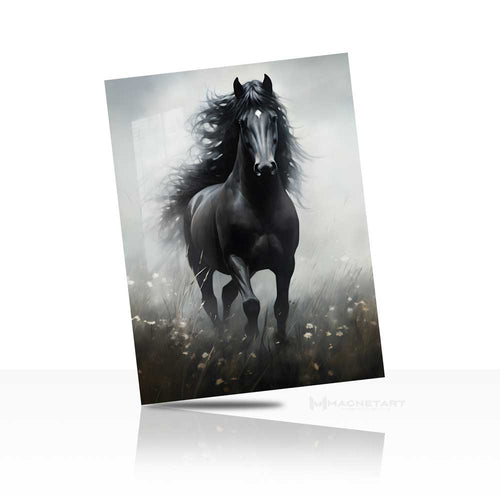 Midnight Charge – Black Stallion Wall Art