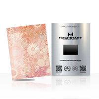 Blush Floral Mandala Metal Wall Art – Soft Boho Magnetic Aluminium Print | MagnetArt