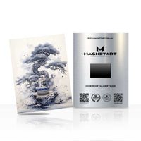 Blue Serenity Bonsai Metal Wall Art