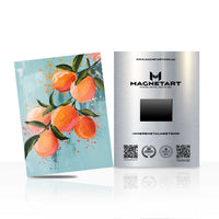 Citrus Orchard Bliss Metal Wall Art – Vibrant Orange Botanical Magnetic Aluminium Print | MagnetArt