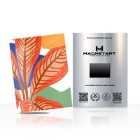 Tropical Coral Leaves Metal Wall Art – Contemporary Botanical Abstract Magnetic Aluminium Print | MagnetArt