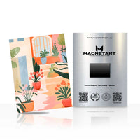 Coral Garden Escape Metal Wall Art – Tropical Botanical Illustration Magnetic Aluminium Print | MagnetArt