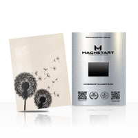 Whispering Dandelions Metal Wall Art – Minimalist Botanical Silhouette Magnetic Aluminium Print | MagnetArt