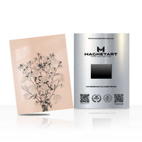 Wildflower Sketch Metal Wall Art – Minimalist Botanical Line Drawing Magnetic Aluminium Print | MagnetArt
