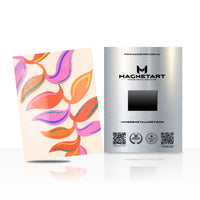 Coral Petal Harmony Metal Wall Art – Modern Abstract Botanical Magnetic Aluminium Print | MagnetArt