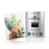Botanical Harmony Metal Wall Art – Modern Organic Leaves Magnetic Aluminium Print | MagnetArt