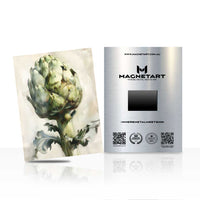 Botanical Artichoke Metal Wall Art – Rustic Watercolor Kitchen Magnetic Aluminium Print | MagnetArt