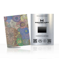 Intricate Floral Mosaic Metal Wall Art – Colourful Botanical Magnetic Aluminium Print | MagnetArt
