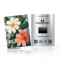 Coral Blossom Retreat Metal Wall Art – Tropical Floral Garden Magnetic Aluminium Print | MagnetArt