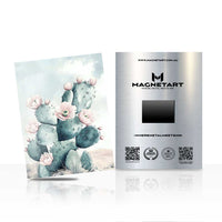 Pastel Cactus Wall Art – Soft Desert Botanical Aluminium Print | MagnetArt