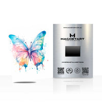 Watercolour Butterfly Metal Wall Art – Vibrant Pastel Magnetic Aluminium Print | MagnetArt