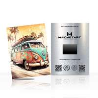 Retro Surf Van – Vintage Beach Camper Wall Art | MagnetArt