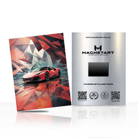 Abstract Sports Car Wall Art – Geometric Modern Aluminium Print | MagnetArt