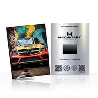 Luxury SUV Street Graffiti Metal Wall Art – Urban G-Wagon Style Aluminium Print | MagnetArt