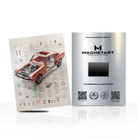 Exploded View Car Blueprint Wall Art – Technical Detail Aluminium Print | MagnetArt