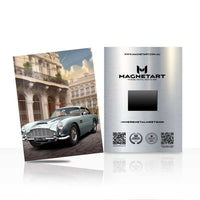 Classic Luxury Car Wall Art – European Street Aluminium Print | MagnetArt