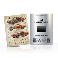 Classic Car Blueprint Wall Art – Vintage Technical Illustration Aluminium Print | MagnetArt