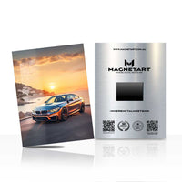 Luxury Sports Car Sunset Wall Art – Coastal Drive Aluminium Print | MagnetArt