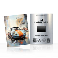 Vintage Racing Car Metal Wall Art – Retro Motorsport Aluminium Print | MagnetArt
