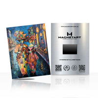 Colourful Carnival Couple Metal Wall Art – Vibrant Street Dance Aluminium Print | MagnetArt