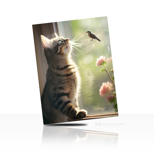 Curious Whispers – Cat & Butterfly Wall Art