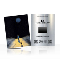 Moonlit Journey Metal Wall Art – Dreamy Night Path Landscape Magnetic Aluminium Print | MagnetArt