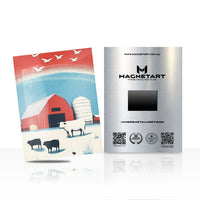 Modern Farmhouse Wall Art – Minimal Rural Landscape Aluminium Print | MagnetArt