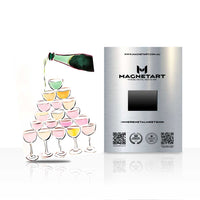 Champagne Tower Wall Art – Elegant Cocktail Magnetic Aluminium Print | MagnetArt