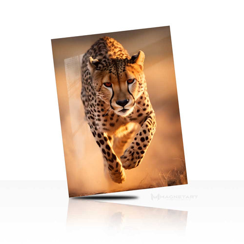 Golden Sprint – Cheetah Motion Wall Art
