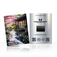 Cherry Blossom Reflection Garden Metal Wall Art