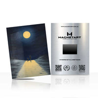 Moonlit Path Metal Wall Art – Minimal Night Landscape Magnetic Aluminium Print | MagnetArt