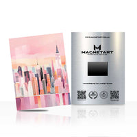 Pastel City Skyline Wall Art – Modern Urban Aluminium Print | MagnetArt