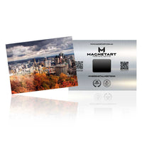 Autumn City Skyline Metal Wall Art – Fall Park View Aluminium Print | MagnetArt