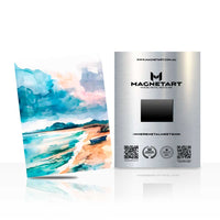 Coastal Serenity Horizon Metal Wall Art – Abstract Seascape Magnetic Aluminium Print | MagnetArt
