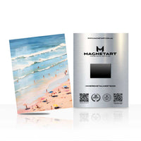 Coastal Beach Metal Wall Art – Aerial Ocean Magnetic Aluminium Print | MagnetArt