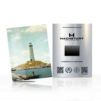 Coastal Lighthouse Serenity Metal Wall Art – Nautical Seascape Landscape Magnetic Aluminium Print | MagnetArt