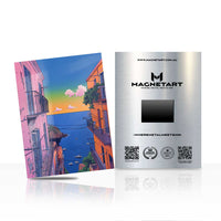 Coastal Sunset Alley Mediterranean Metal Wall Art