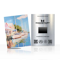 Coastal Harbor Wall Art – Mediterranean Marina Aluminium Print | MagnetArt