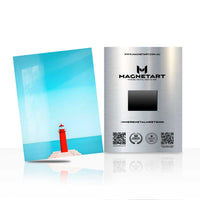 Minimalist Lighthouse Wall Art – Coastal Calm Aluminium Print | MagnetArt