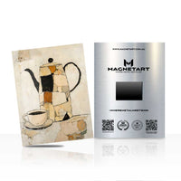 Abstract Coffee Kitchen Wall Art – Modern Neutral Magnetic Aluminium Print | MagnetArt