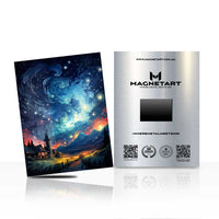 Vibrant Starry Sky Landscape Metal Wall Art – Cosmic Night Aluminium Print | MagnetArt